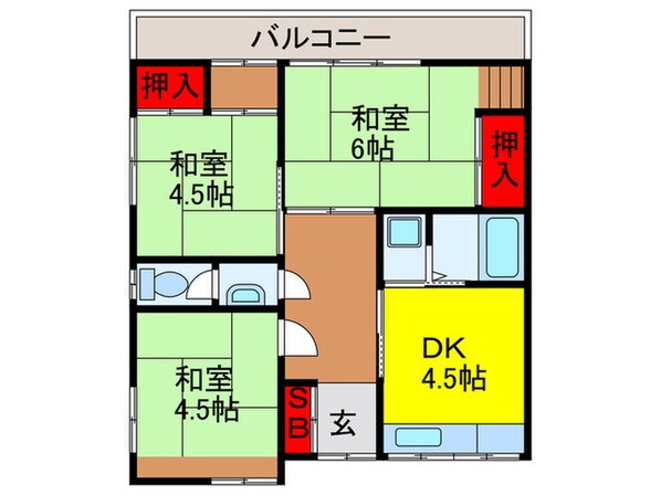 千原平貸家の物件間取画像